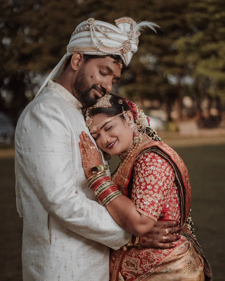 A couple during a wedding ceremony
